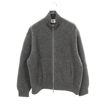 ジップアップ ニット ジャケット ウール グレー トムブラウン アウター THOM BROWNE