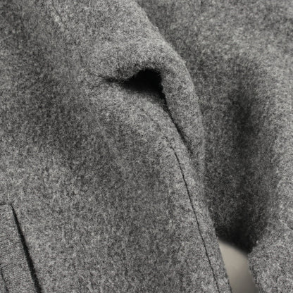 ジップアップ ニット ジャケット ウール グレー トムブラウン アウター THOM BROWNE