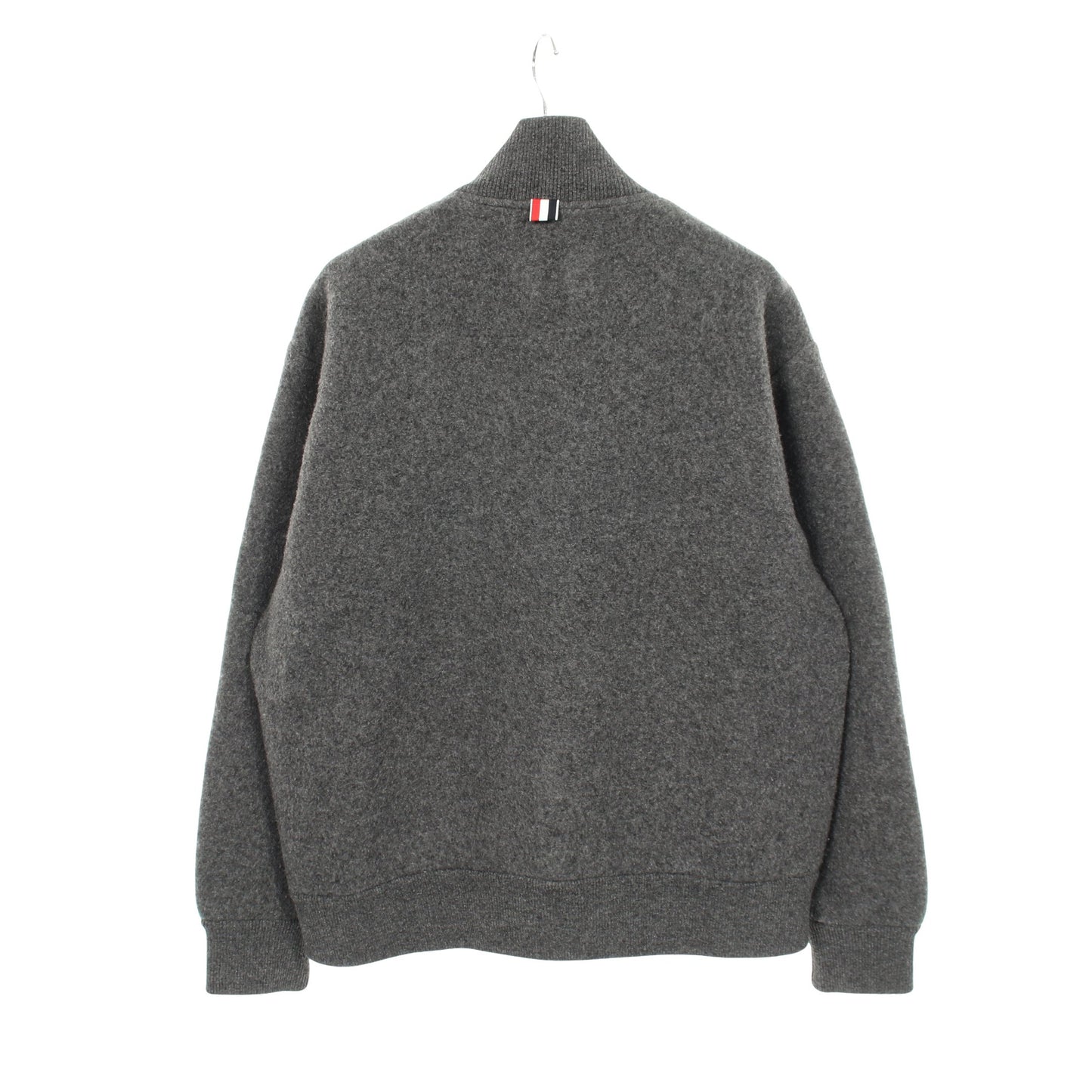 ジップアップ ニット ジャケット ウール グレー トムブラウン アウター THOM BROWNE