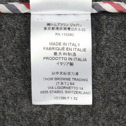 ジップアップ ニット ジャケット ウール グレー トムブラウン アウター THOM BROWNE