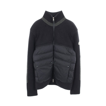 ニット ジャケット ナイロン ウール ネイビー ダウン 切替 モンクレール アウター MONCLER