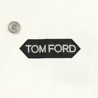 ジップアップ ジャケット ホワイト グレーベージュ フード付き トムフォード アウター TOM FORD
