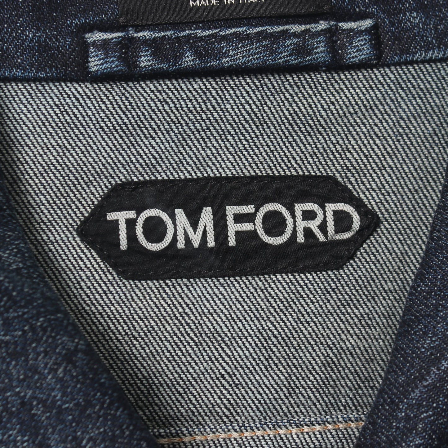ジップアップ デニムジャケット コットン インディゴブルー トムフォード アウター TOM FORD