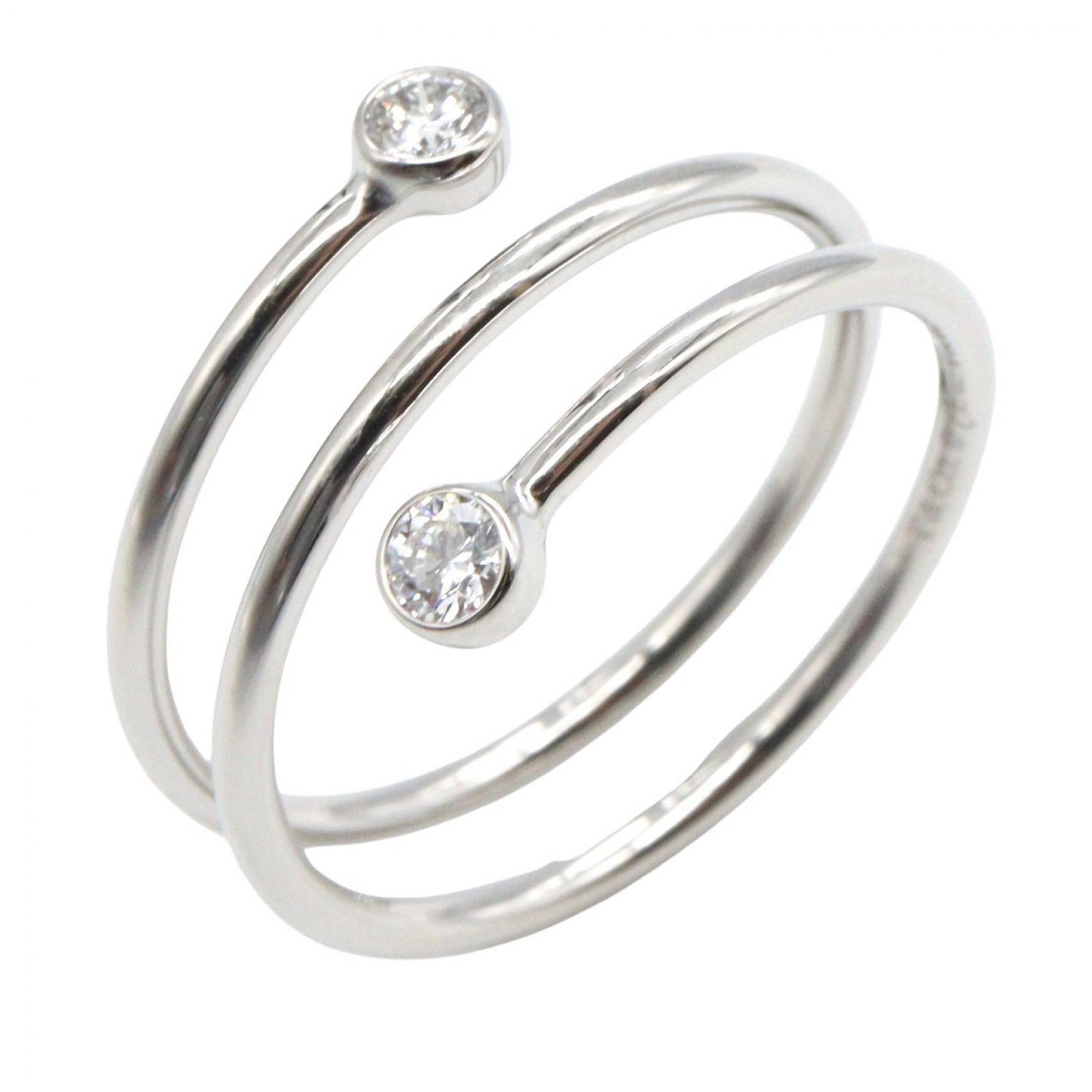 フープ リング 3ロウ 2PD リング 指輪 PT950 ダイヤモンド プラチナ