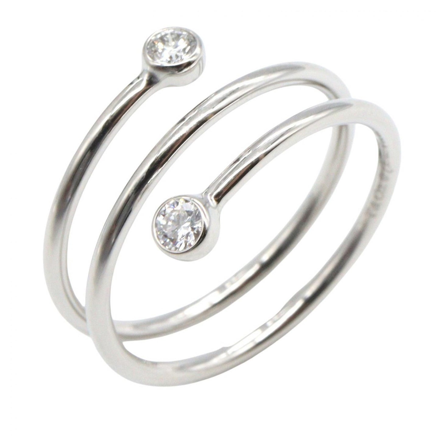 フープ リング 3ロウ 2PD リング 指輪 PT950 ダイヤモンド プラチナ クリア ティファニー アクセサリー TIFFANY & Co.