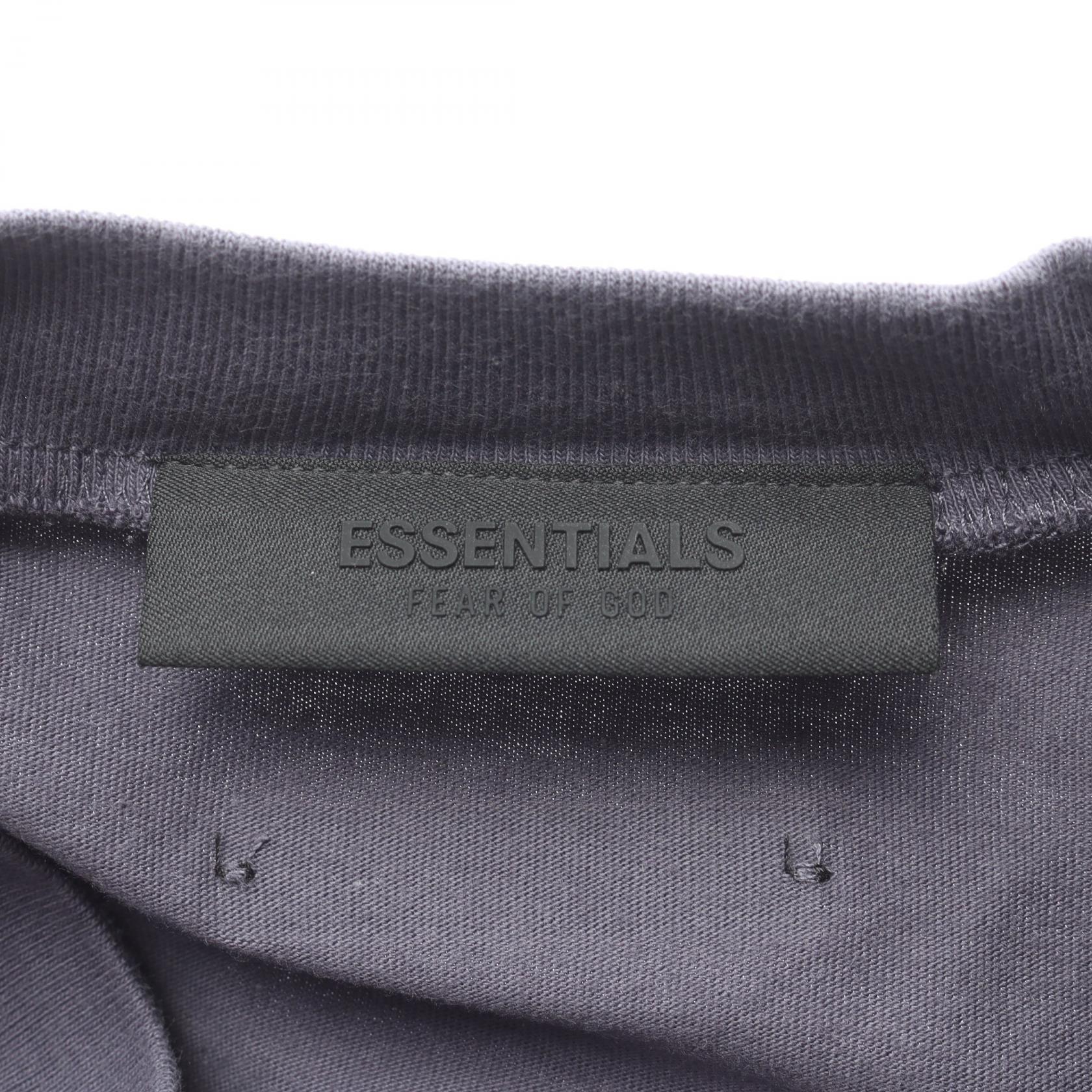 ロゴ クルーネック 長袖Tシャツ コットン ブルーグレー エフオージーエッセンシャルズ トップス FOG ESSENTIALS