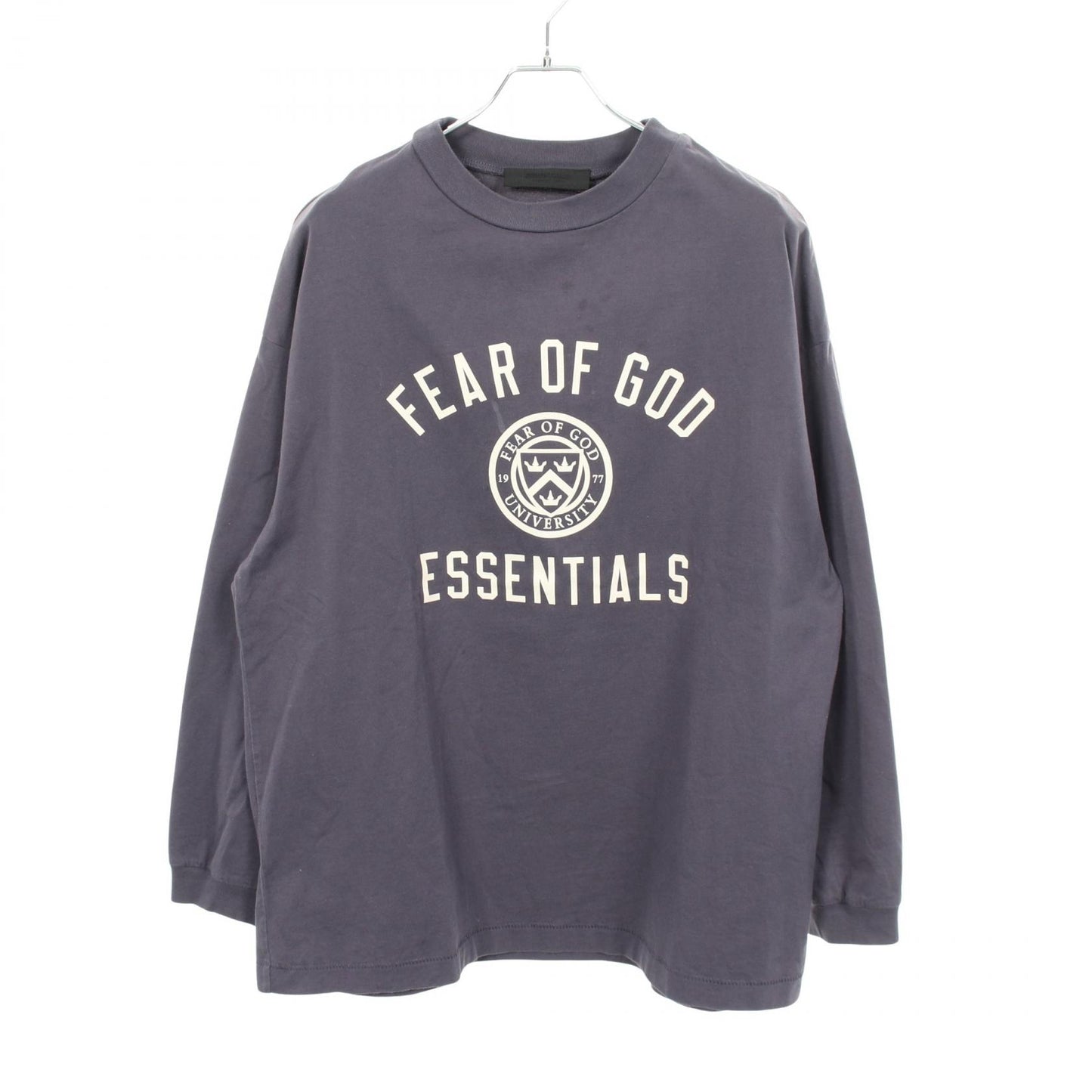 ロゴ クルーネック 長袖Tシャツ コットン ブルーグレー エフオージーエッセンシャルズ トップス FOG ESSENTIALS