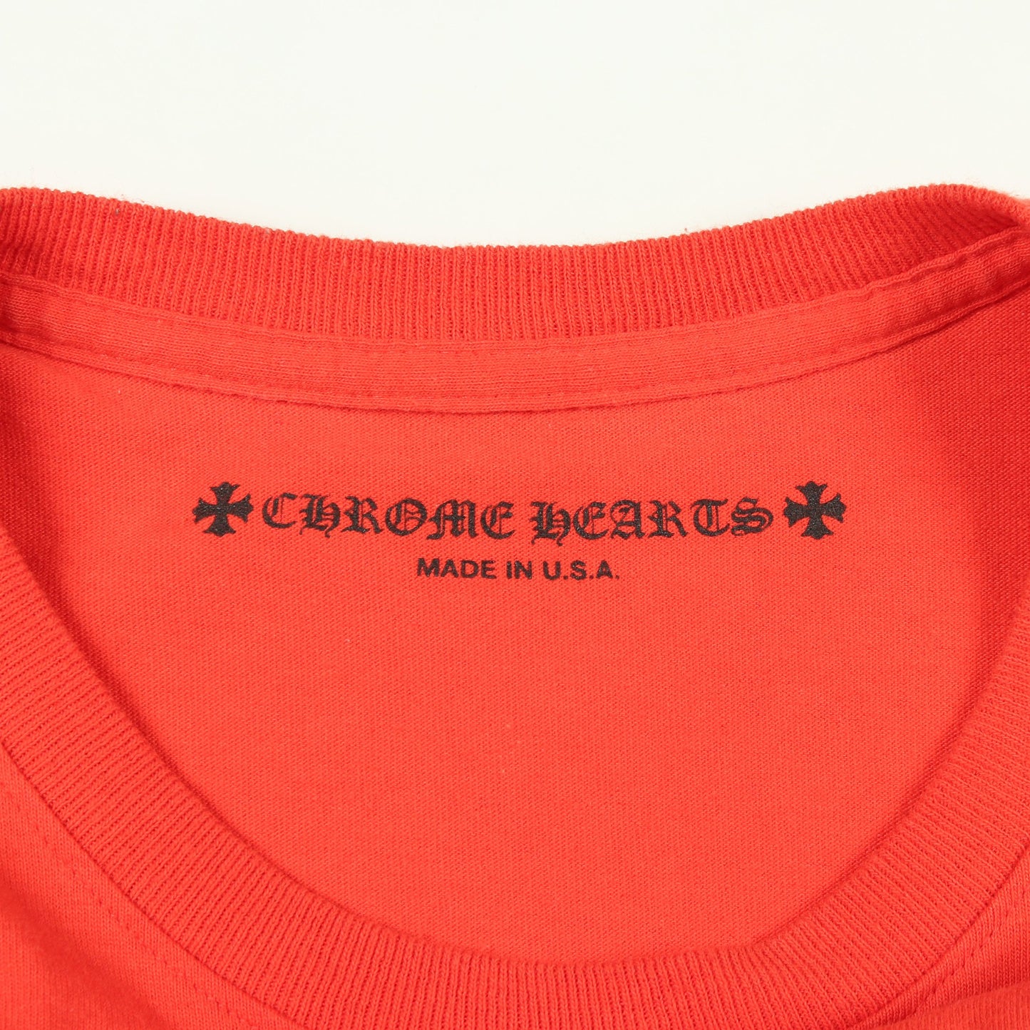 Chrome Hearts × MATTY BOY SPARK THE HEART TSHRT 長袖Tシャツ コットン オレンジレッド クロムハーツ トップス Chrome Hearts