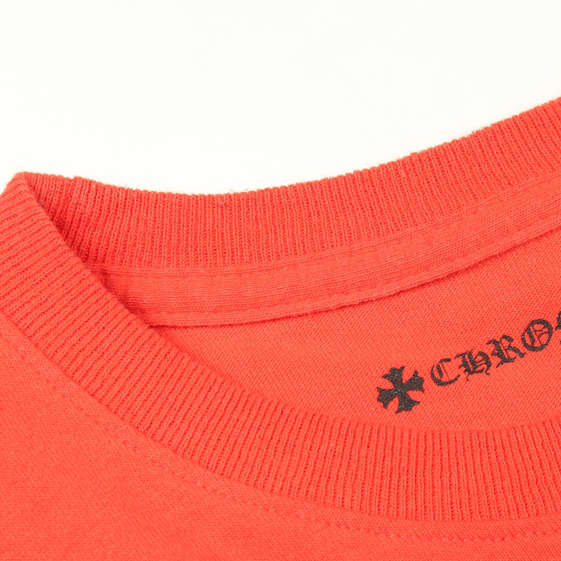 Chrome Hearts × MATTY BOY SPARK THE HEART TSHRT 長袖Tシャツ コットン オレンジレッド クロムハーツ トップス Chrome Hearts