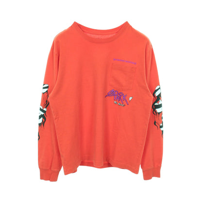 Chrome Hearts × MATTY BOY SPARK THE HEART TSHRT 長袖Tシャツ コットン オレンジレッド クロムハーツ トップス Chrome Hearts
