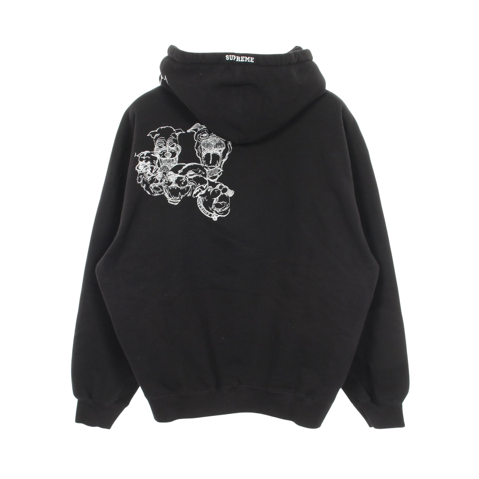 Pitbulls Embroidered Hooded プルオーバーパーカー コットン ブラック 25SS シュプリーム トップス Supreme