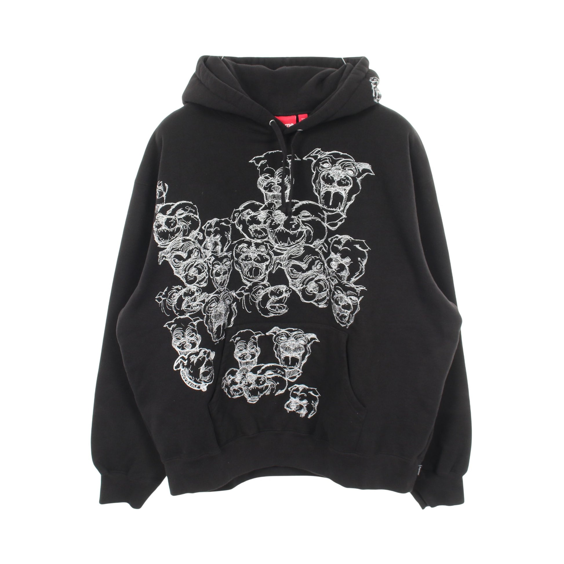Pitbulls Embroidered Hooded プルオーバーパーカー コットン ブラック 25SS シュプリーム トップス Supreme