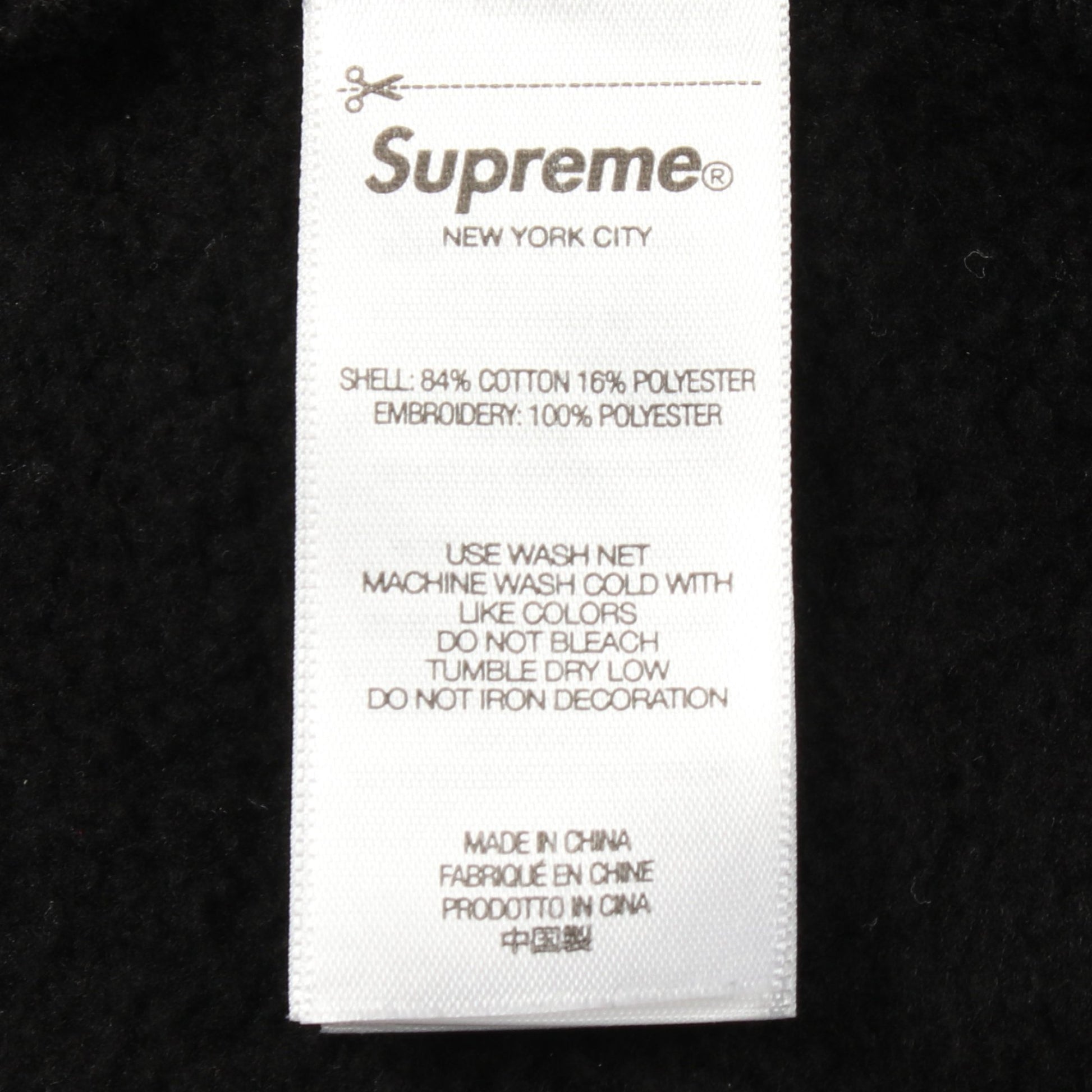 Pitbulls Embroidered Hooded プルオーバーパーカー コットン ブラック 25SS シュプリーム トップス Supreme