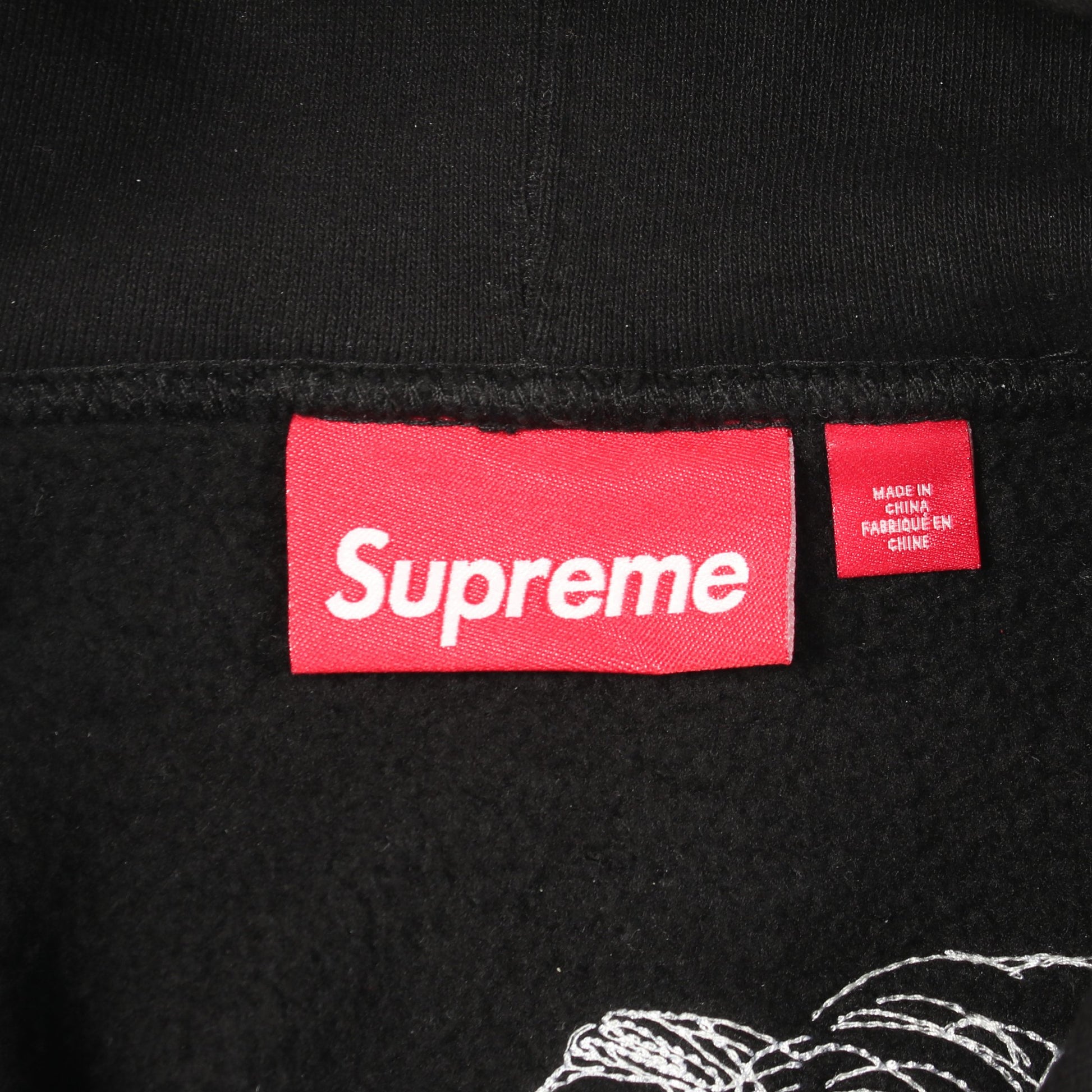 Pitbulls Embroidered Hooded プルオーバーパーカー コットン ブラック 25SS シュプリーム トップス Supreme