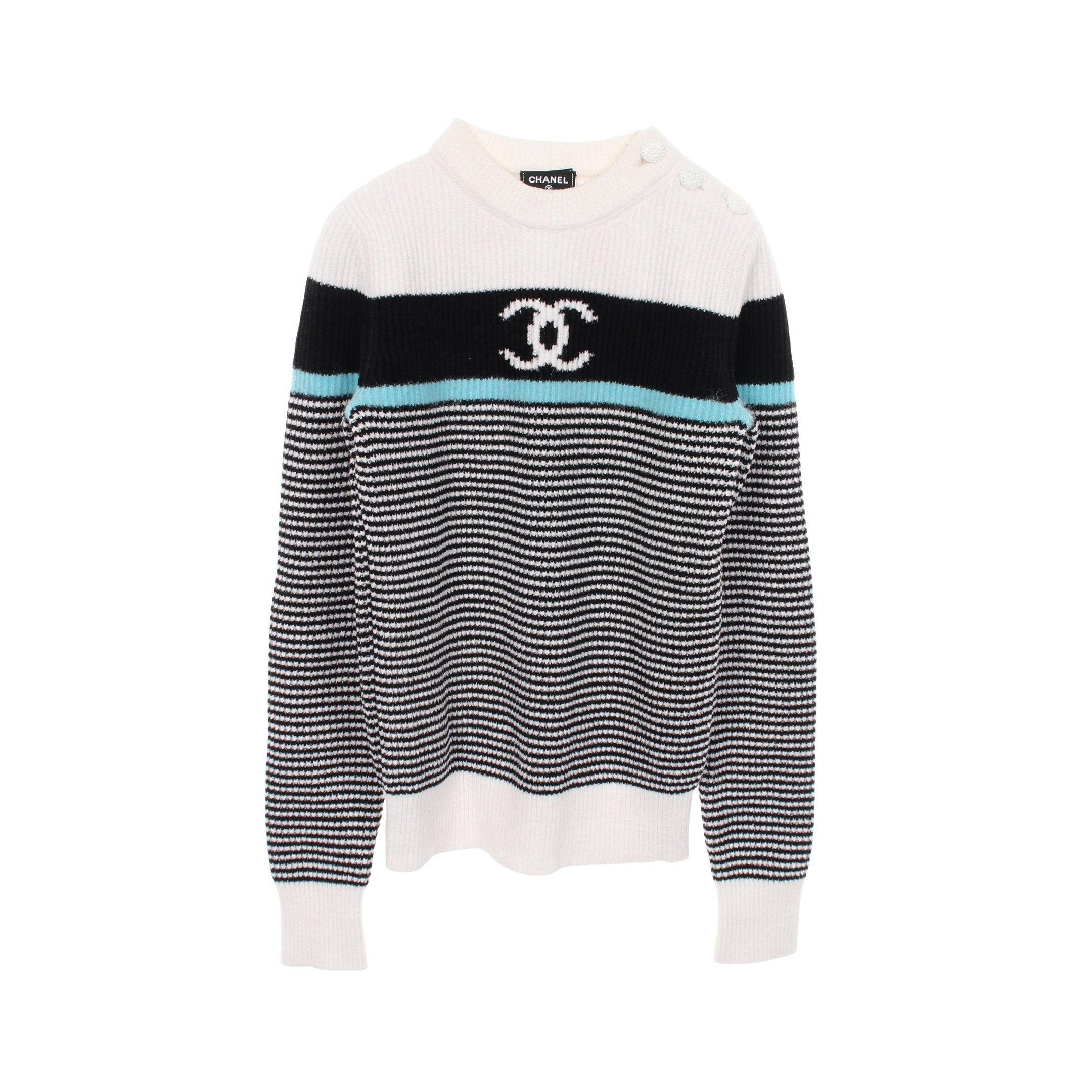 CHANELシャネルボーダーニットトップスサイズ40 トップス シャネル CHANEL ボーダー ニット