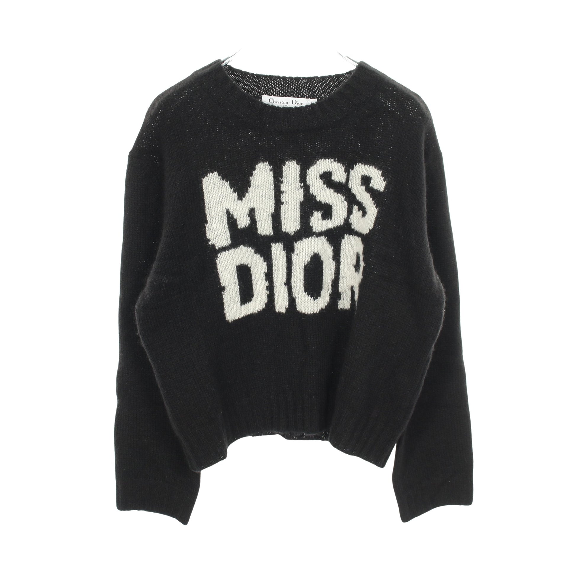 MISS DIOR ニット クルーネック カシミヤ シルク ブラック 