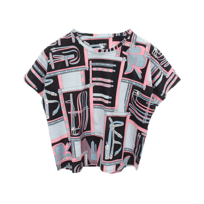 Lettres Equestres Tシャツ Tシャツ コットン ブラック マルチカラー エルメス トップス HERMES