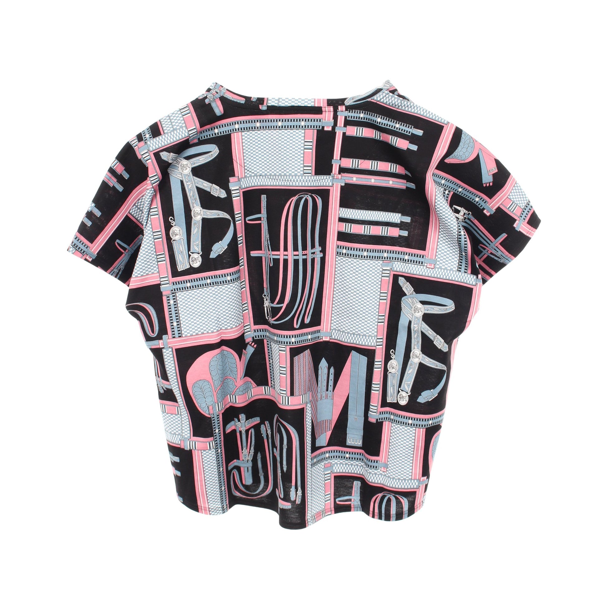 Lettres Equestres Tシャツ Tシャツ コットン ブラック マルチカラー エルメス トップス HERMES
