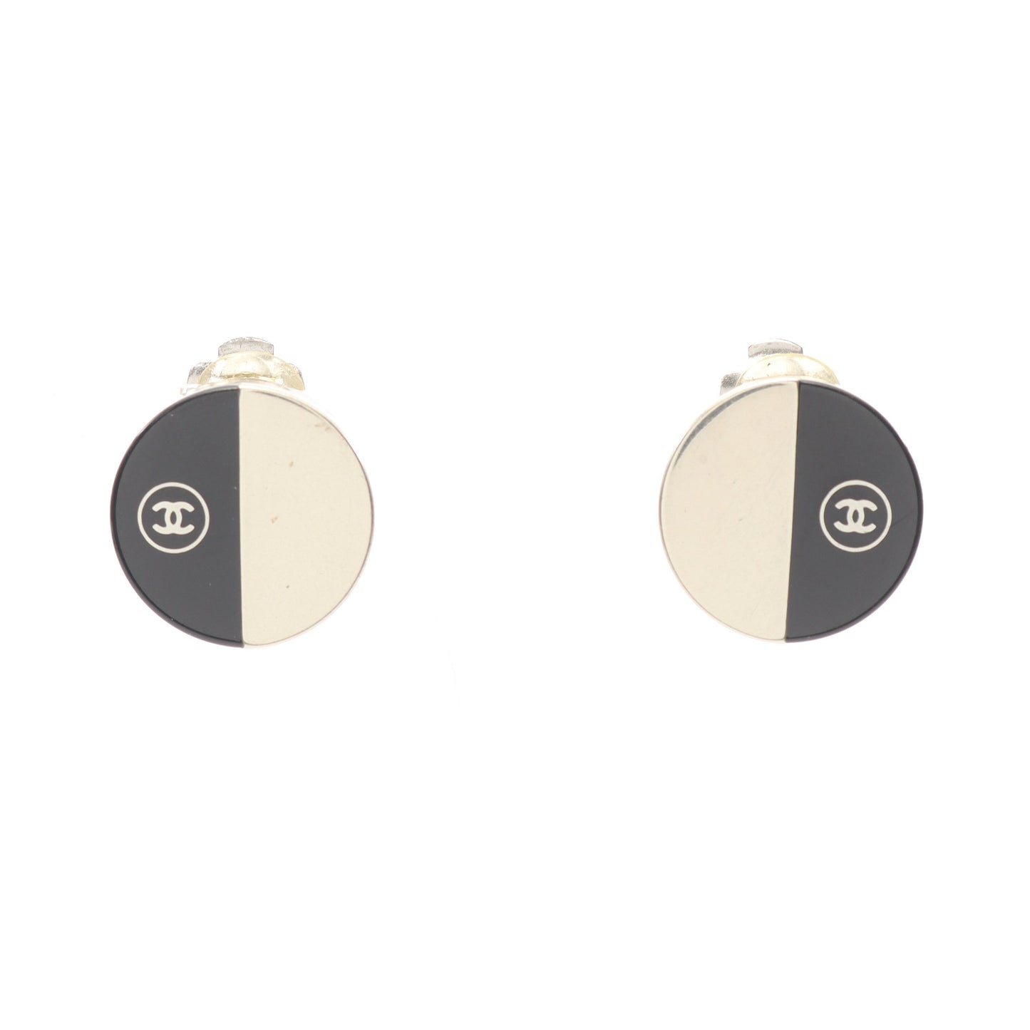 ココマーク イヤリング ブラック シルバー 00A シャネル アクセサリー CHANEL
