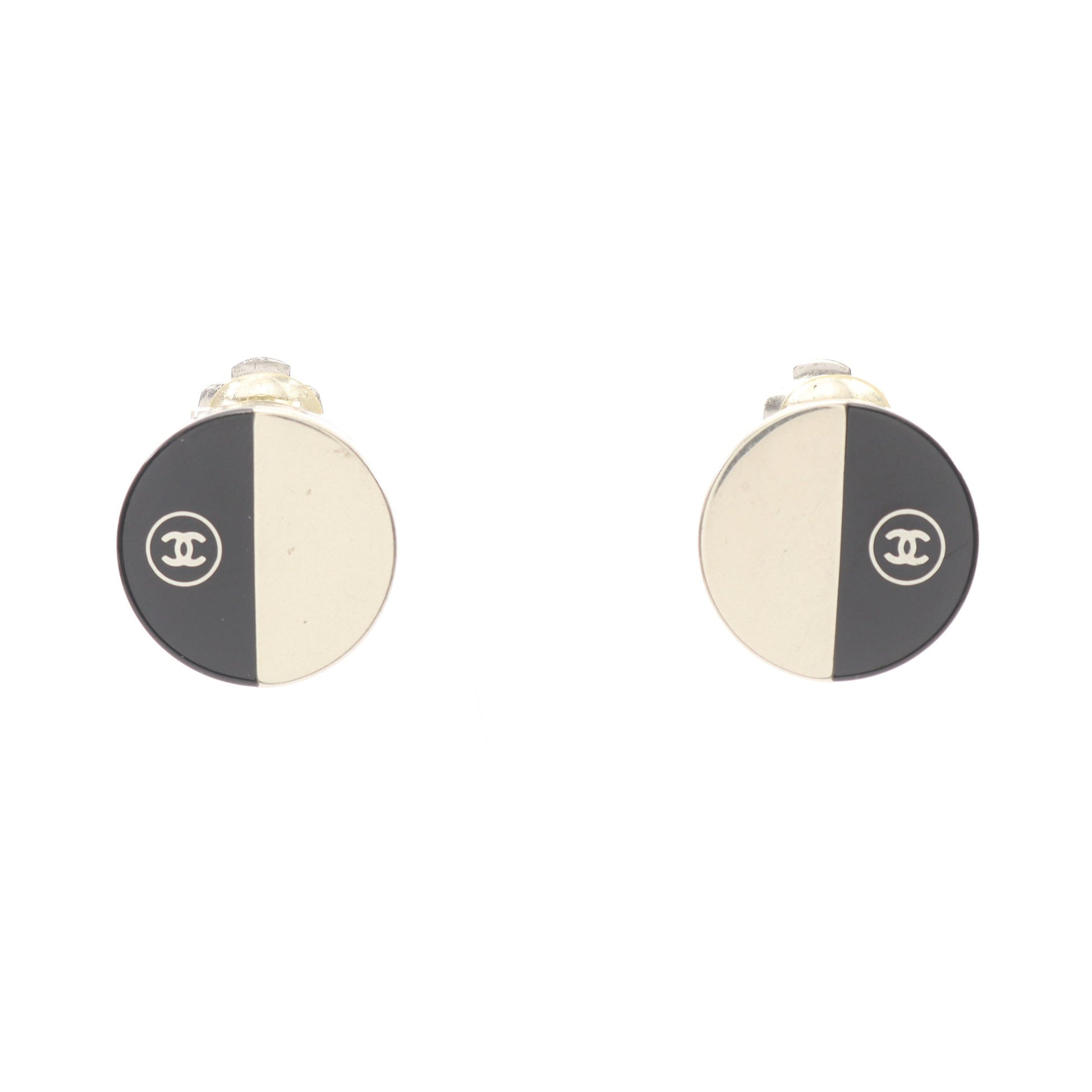 ココマーク イヤリング ブラック シルバー 00A シャネル アクセサリー CHANEL
