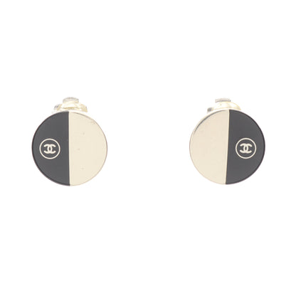 ココマーク イヤリング ブラック シルバー 00A シャネル アクセサリー CHANEL
