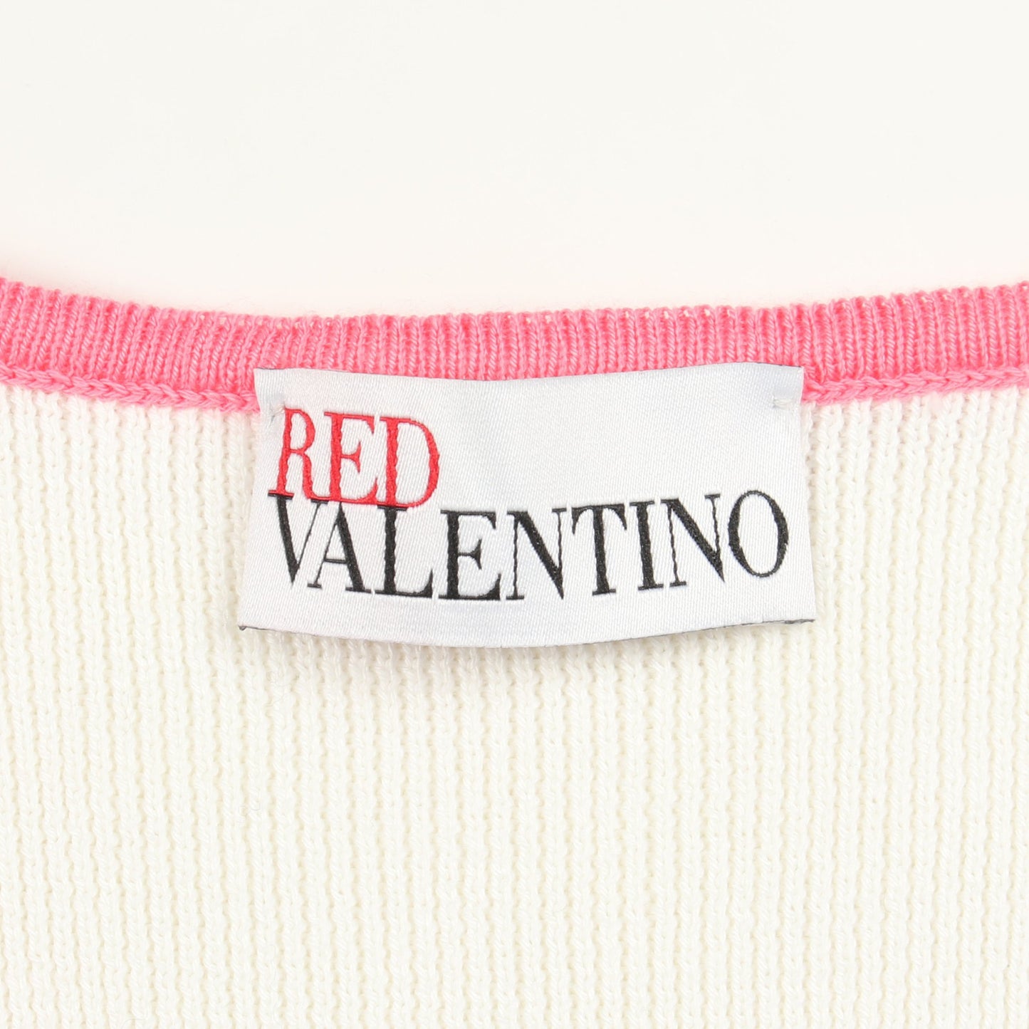 ワンピース コットン ホワイト ピンク フリル レッドヴァレンティノ ワンピース RED VALENTINO