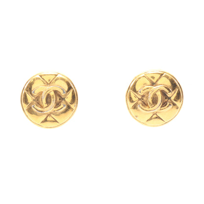 ココマーク マトラッセ イヤリング GP ゴールド ヴィンテージ シャネル アクセサリー CHANEL