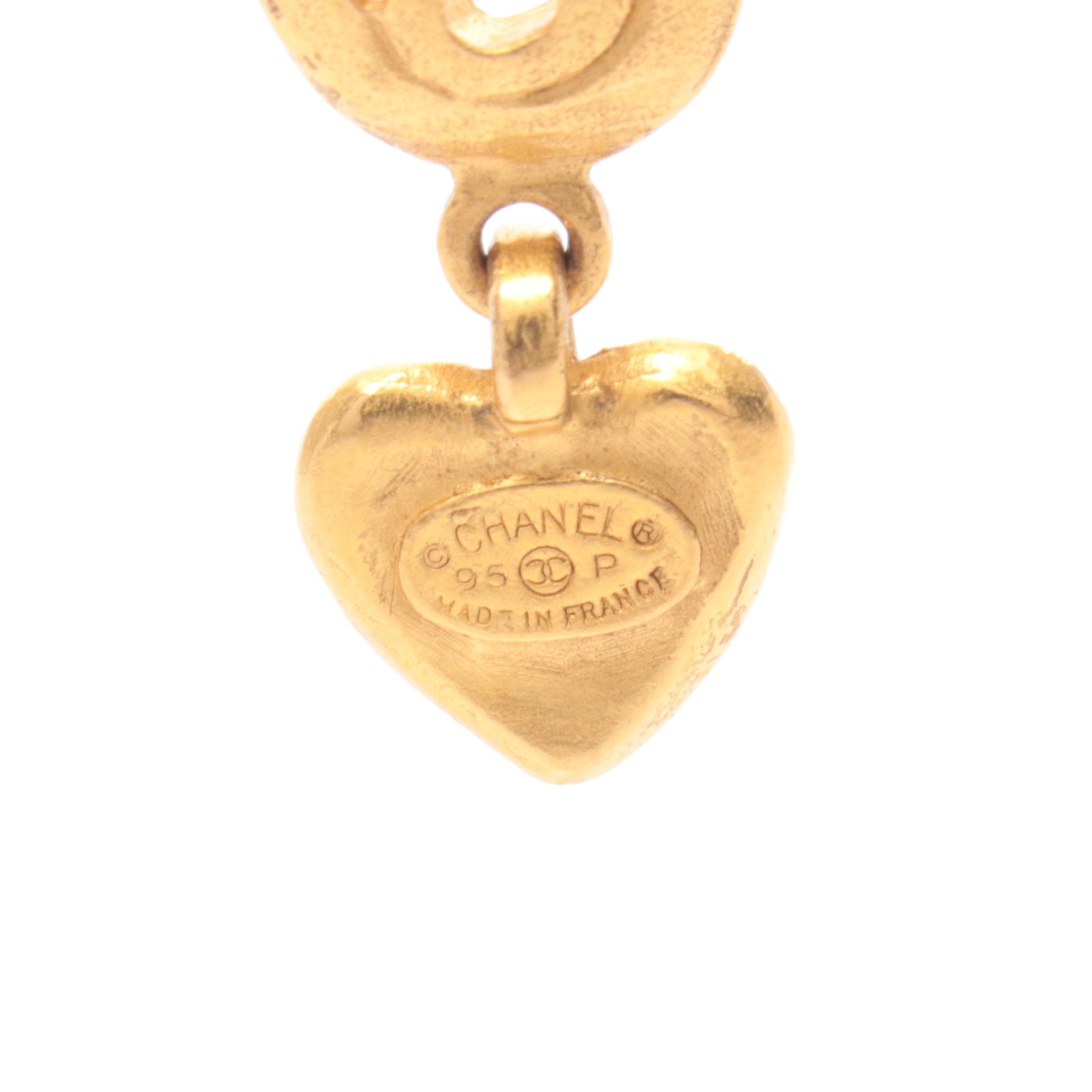 シャネル 95P べっ甲 イヤリング ハート ココマーク CHANEL ココマーク イヤリング ハート GP ゴールド 95P シャネル – RECLO
