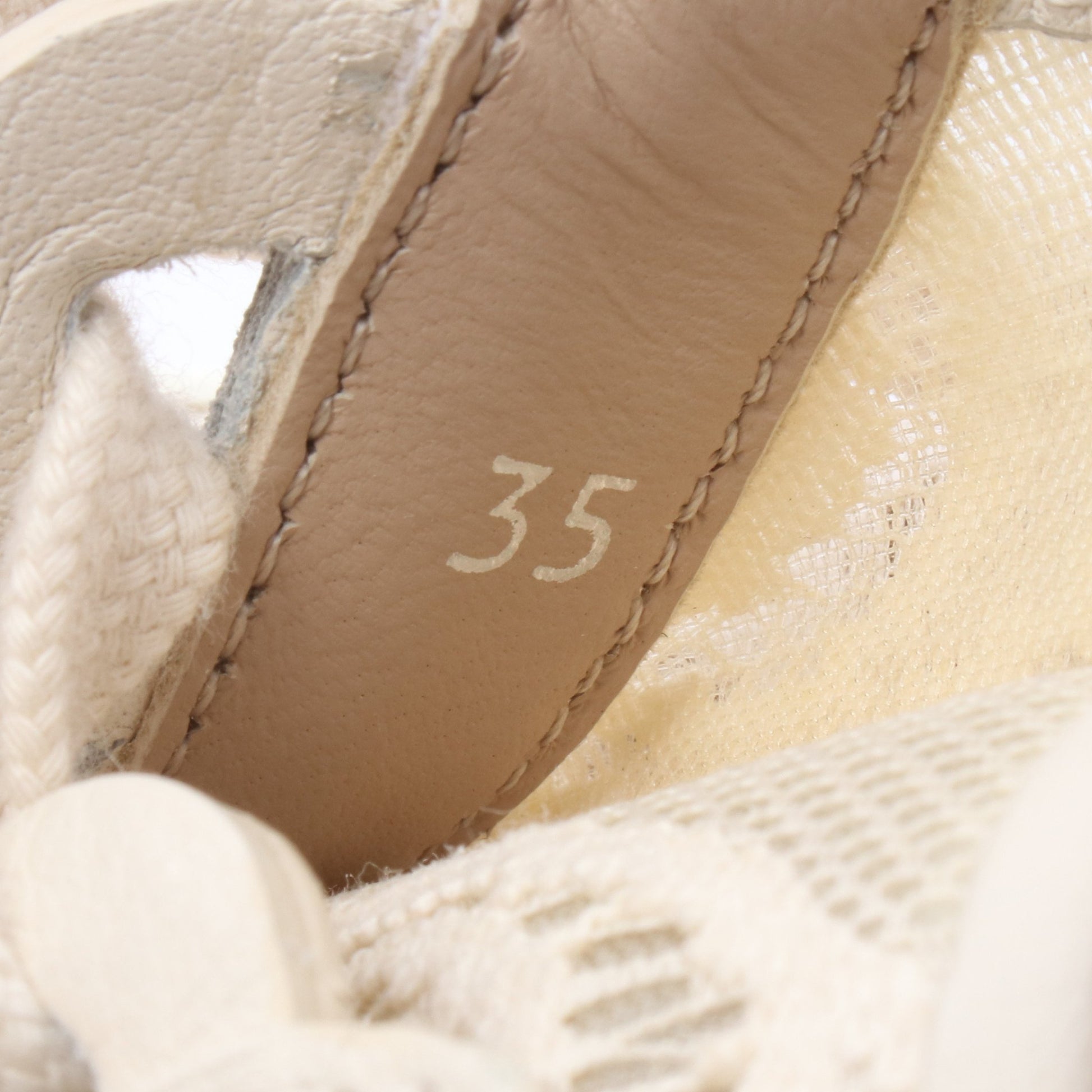 Lauren レース スニーカー ファブリック レザー アイボリー クロエ シューズ Chloe