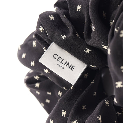 マイクロ トリオンフ シュシュ ヘアアクセサリー シルク GP ブラック ホワイト ゴールド セリーヌ アクセサリー CELINE