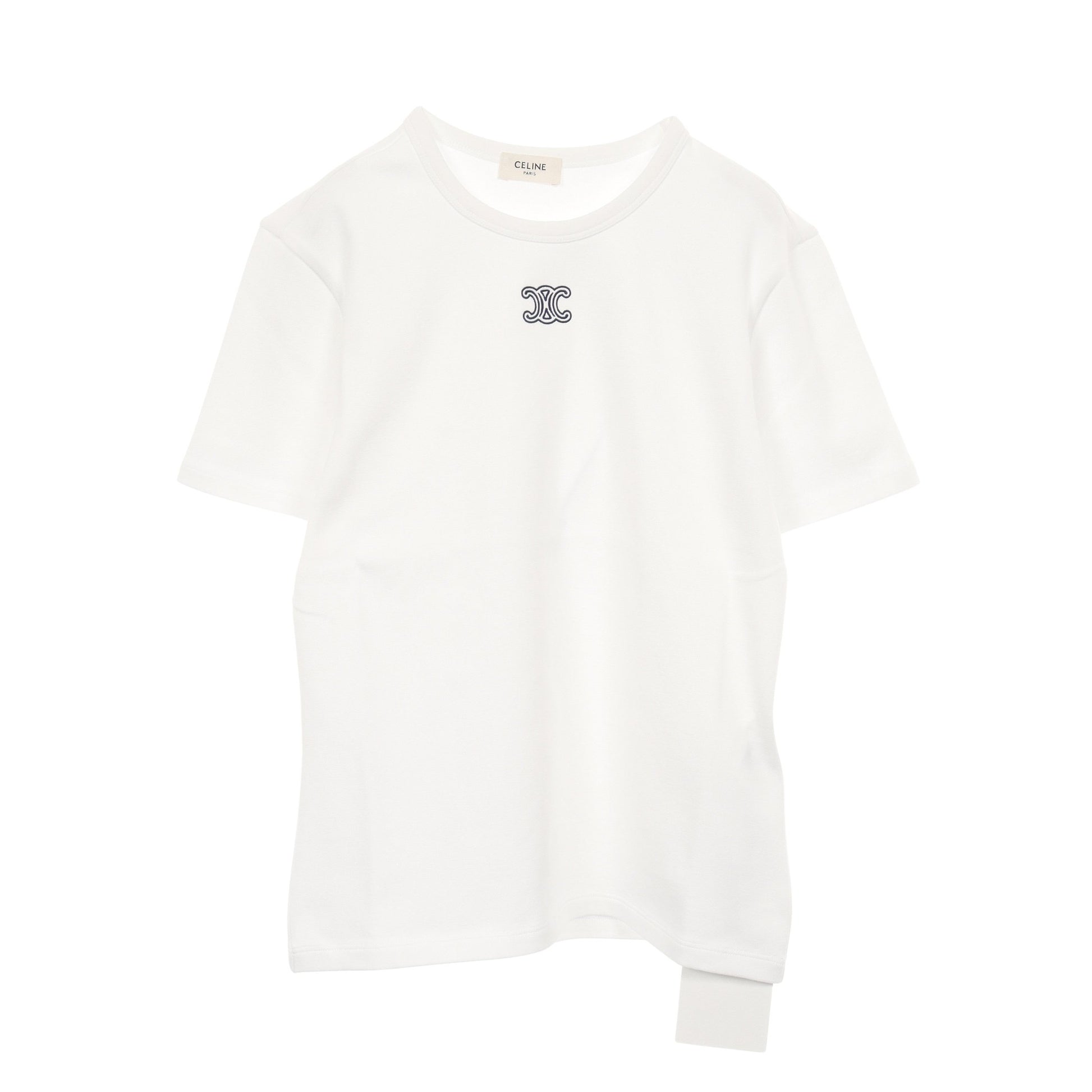 トリオンフ 半袖Tシャツ クルーネック コットン ホワイト セリーヌ – RECLO