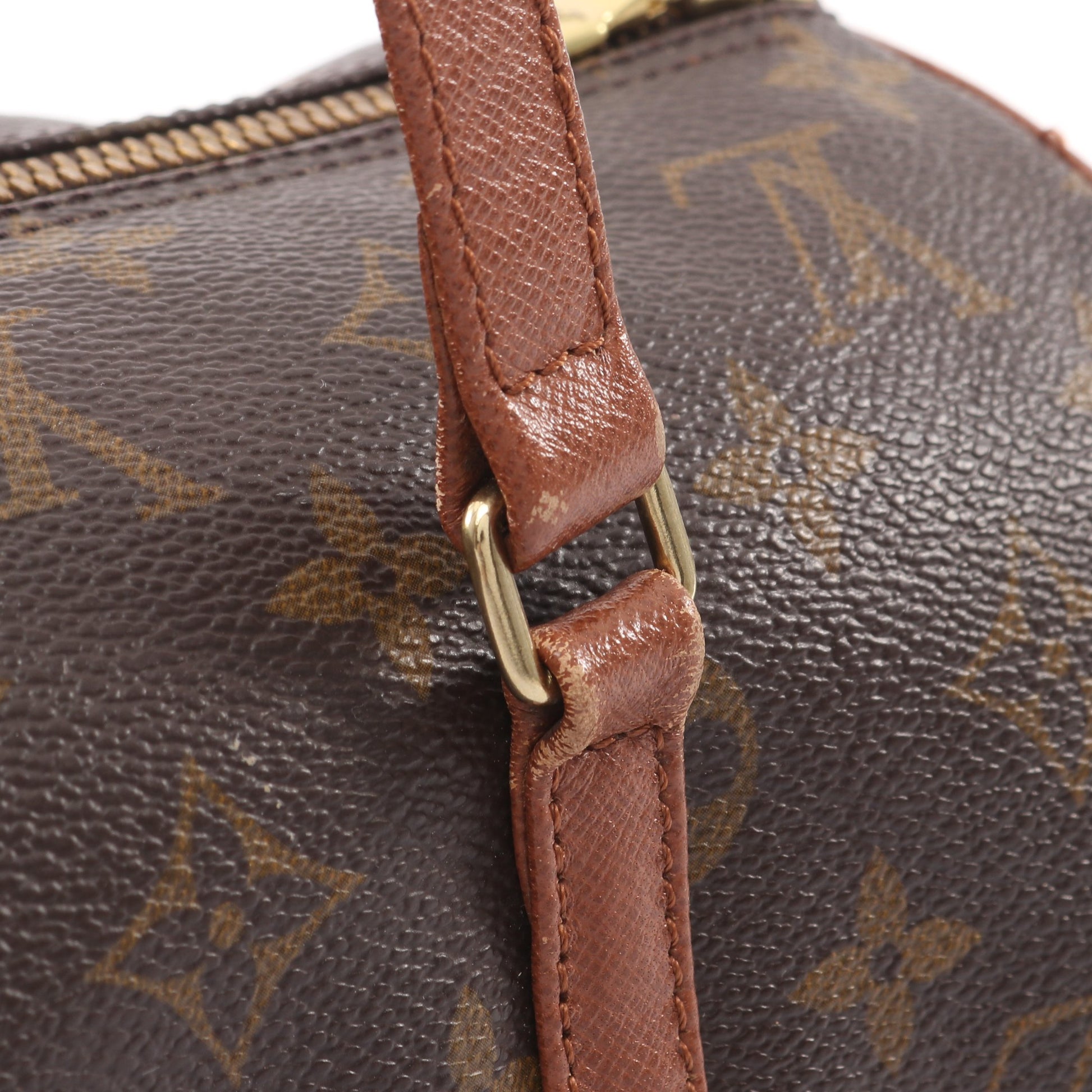 パピヨン30 モノグラム 旧型 ハンドバッグ PVC レザー ブラウン ルイヴィトン バッグ LOUIS VUITTON