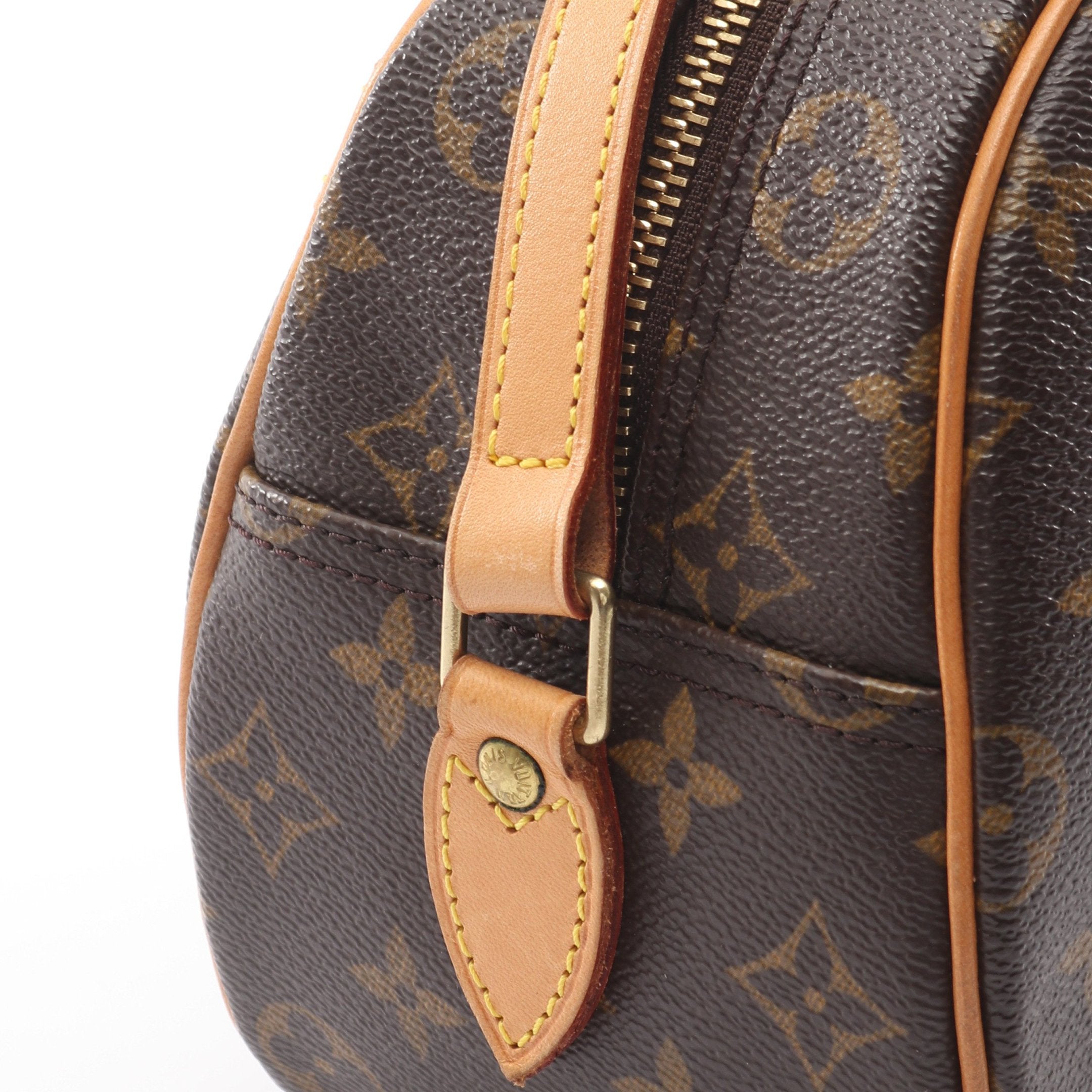 ブロワ モノグラム ショルダーバッグ PVC レザー ブラウン ルイ