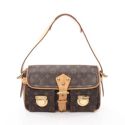 ハドソンPM モノグラム ショルダーバッグ PVC レザー ブラウン ルイヴィトン バッグ LOUIS VUITTON