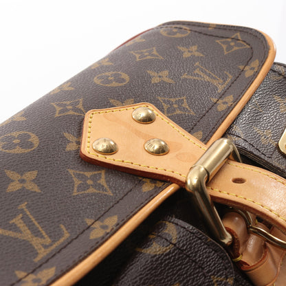 ハドソンPM モノグラム ショルダーバッグ PVC レザー ブラウン ルイヴィトン バッグ LOUIS VUITTON