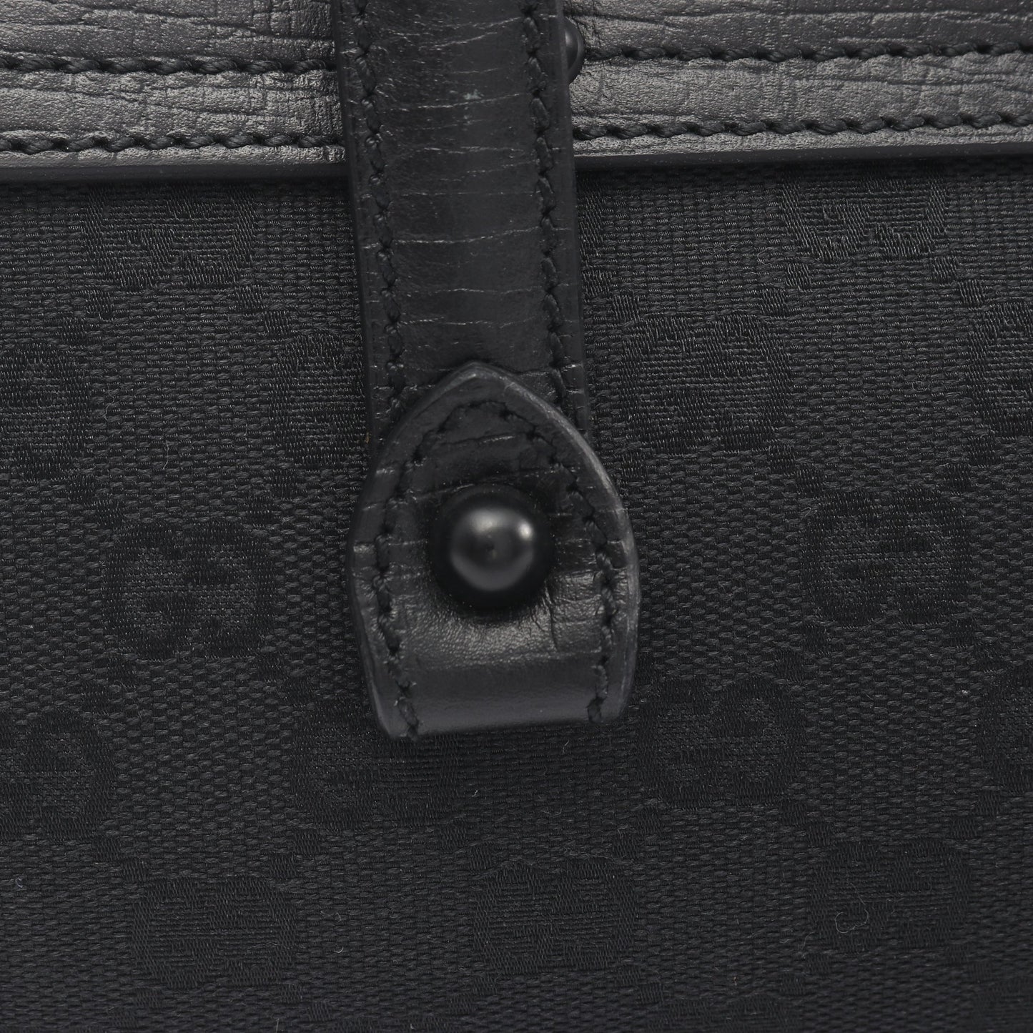 バンブー GGキャンバス ハンドバッグ キャンバス レザー ブラック グッチ バッグ GUCCI
