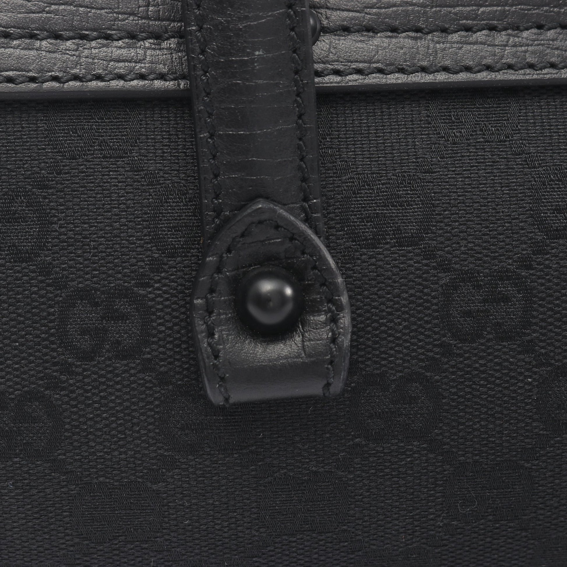 バンブー GGキャンバス ハンドバッグ キャンバス レザー ブラック グッチ バッグ GUCCI