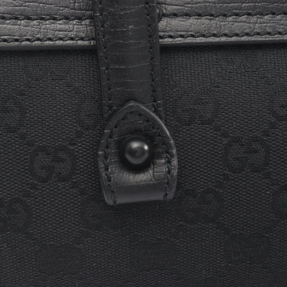 バンブー GGキャンバス ハンドバッグ キャンバス レザー ブラック グッチ バッグ GUCCI