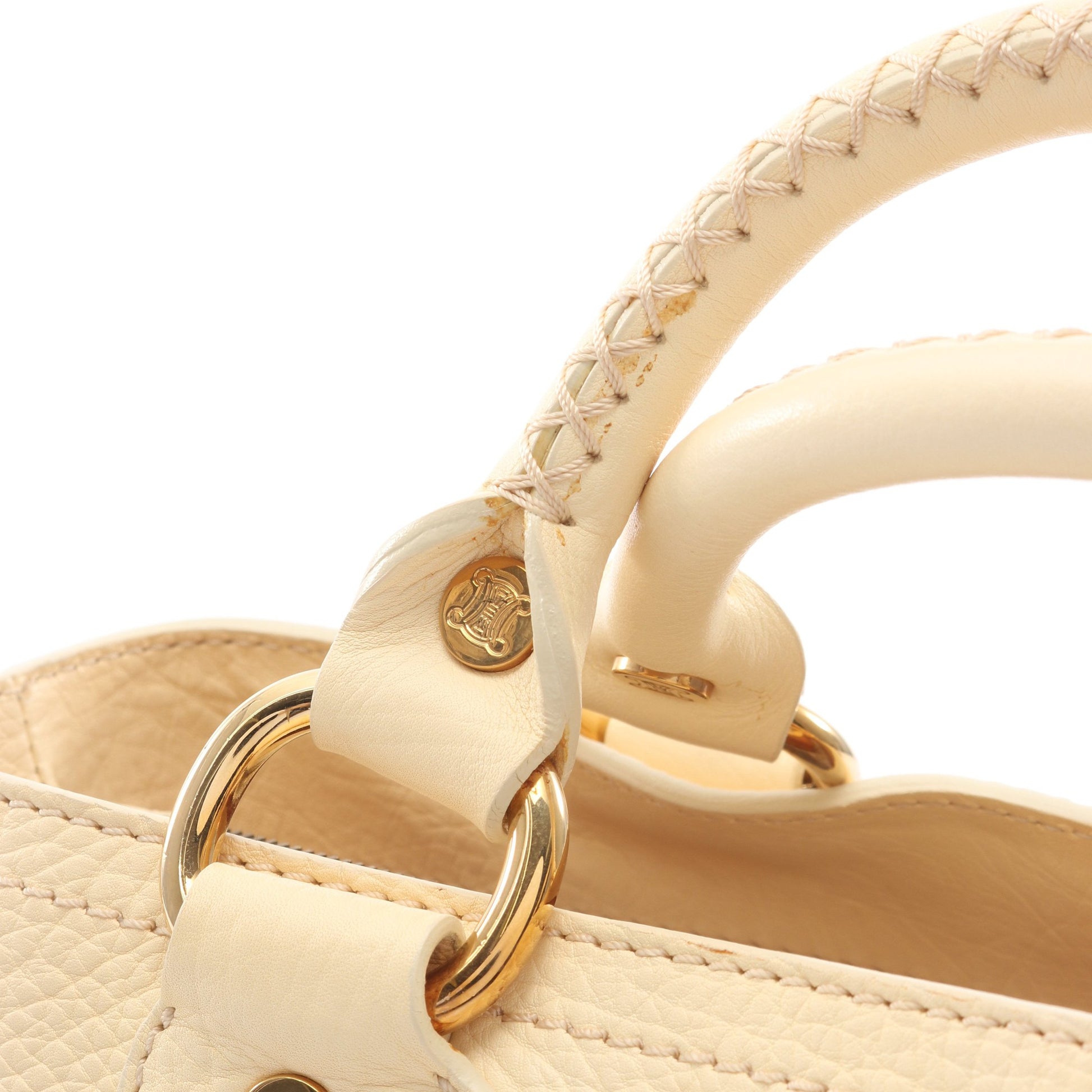 ブギーバッグ ハンドバッグ レザー アイボリー セリーヌ バッグ CELINE