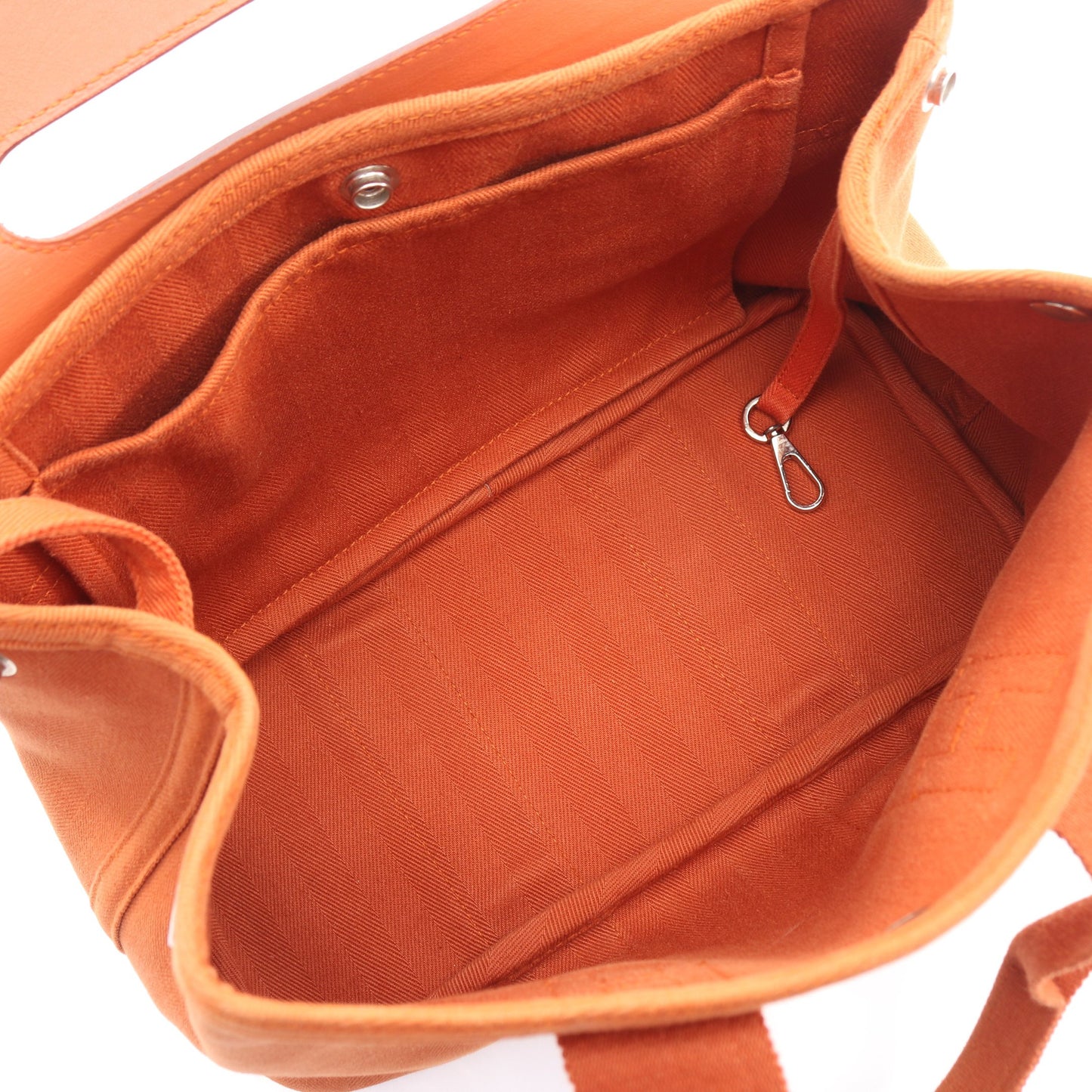 ヴァルパライソPM ハンドバッグ トワルシェブロン レザー ライトブラウン シルバー金具 エルメス バッグ HERMES