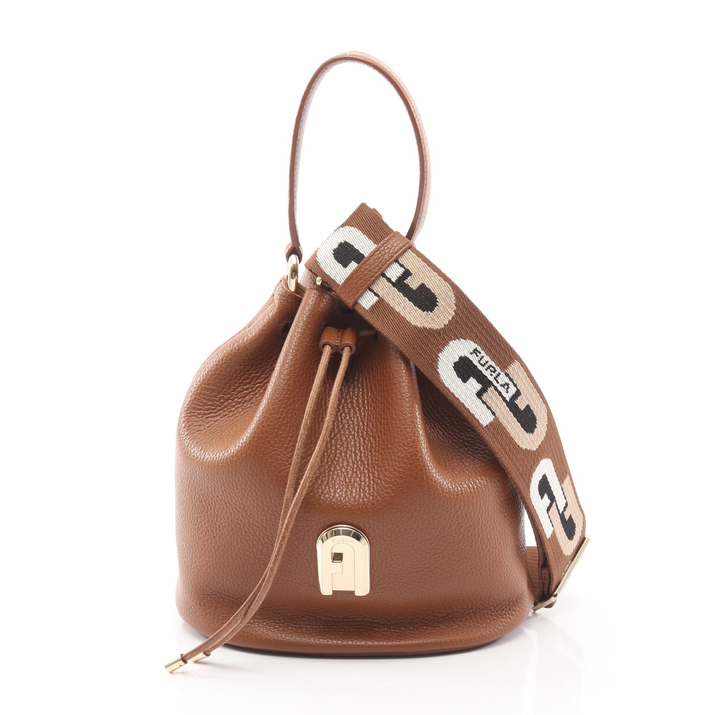 SLEEK スリーク バケット ハンドバッグ レザー ブラウン 2WAY フルラ バッグ FURLA