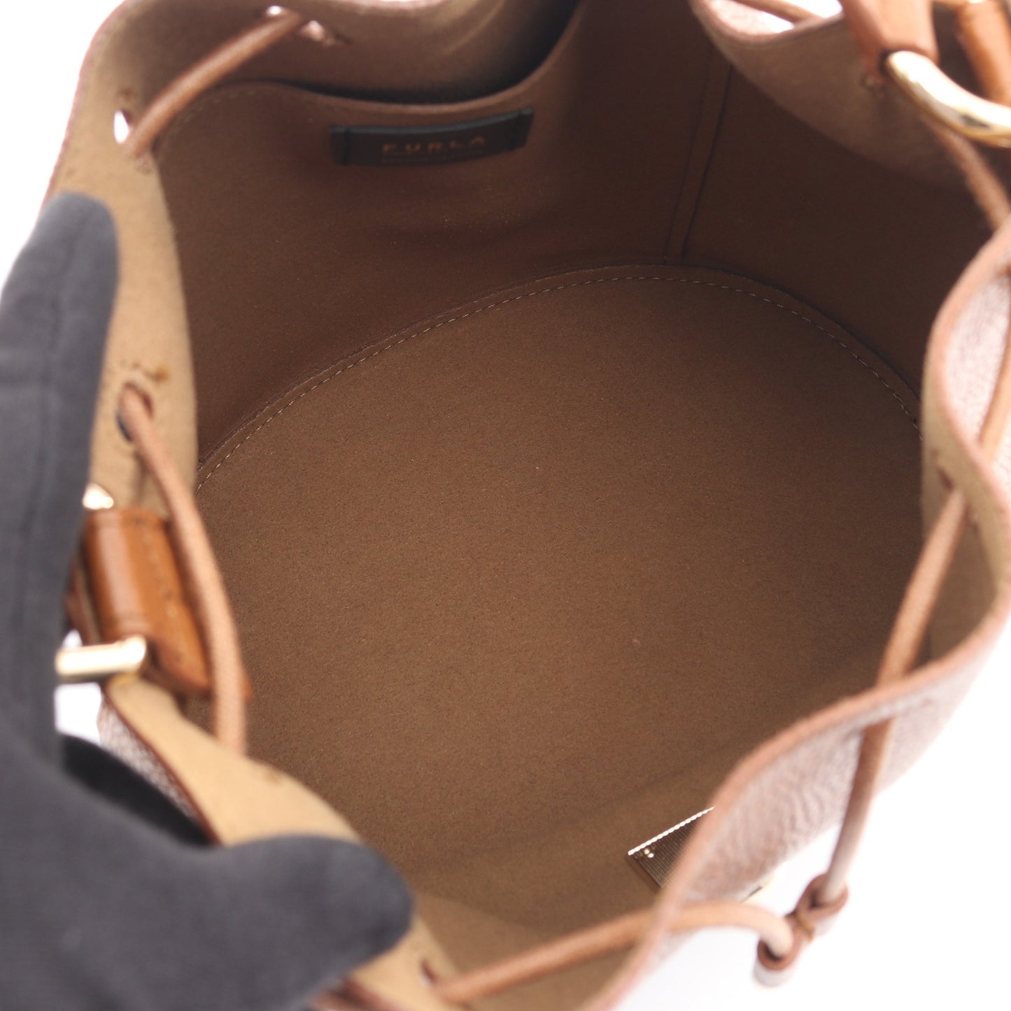 SLEEK スリーク バケット ハンドバッグ レザー ブラウン 2WAY フルラ バッグ FURLA