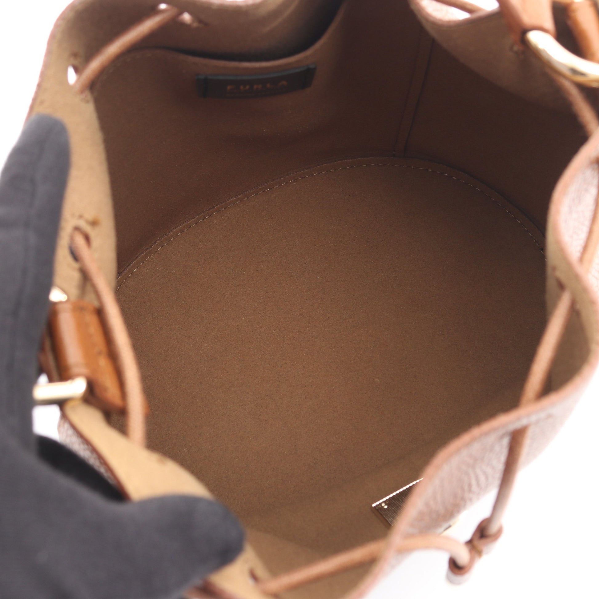 SLEEK スリーク バケット ハンドバッグ レザー ブラウン 2WAY フルラ バッグ FURLA