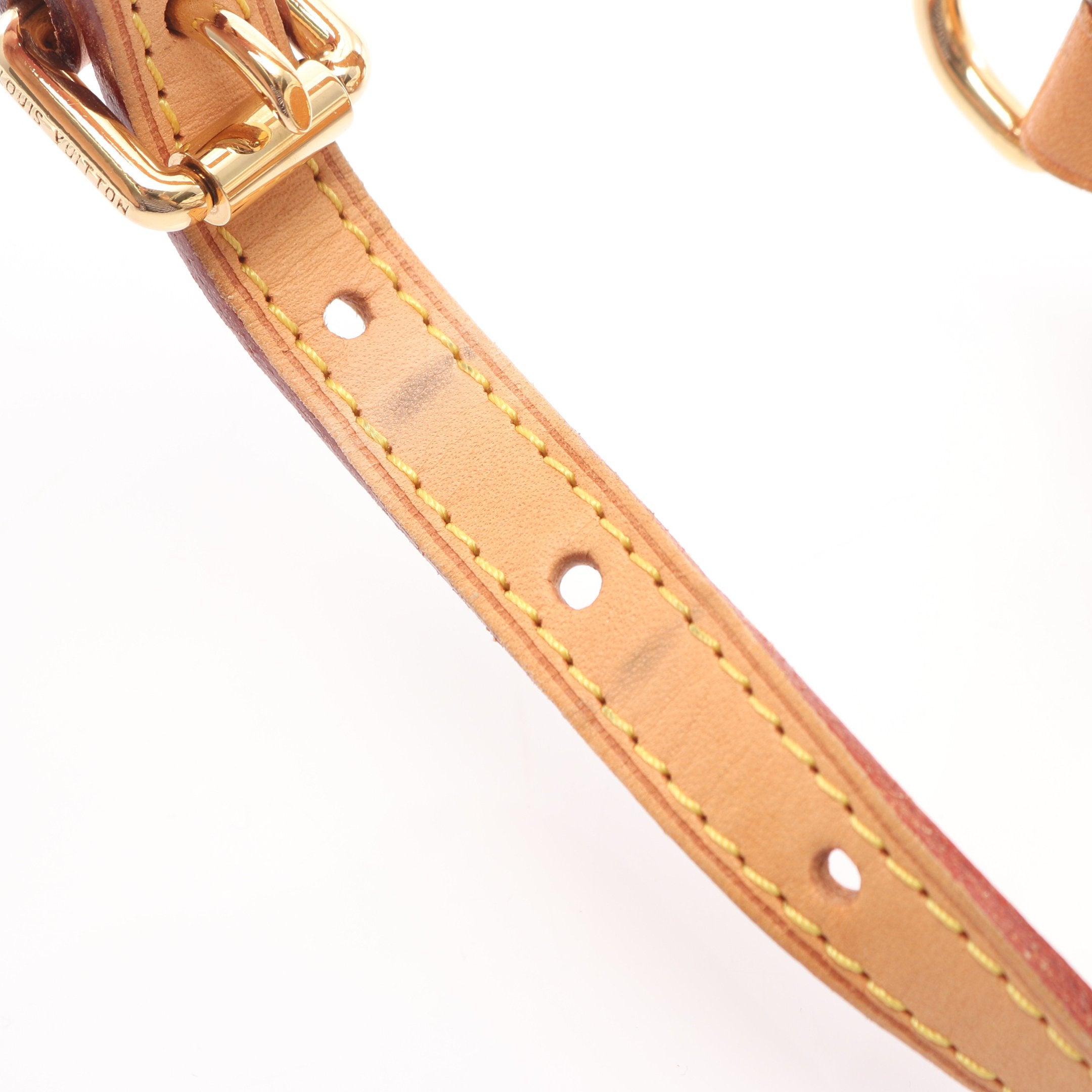 シラクーサPM ダミエアズール ショルダーバッグ PVC レザー ホワイト