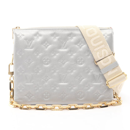 クッサンPM モノグラム チェーンショルダーバッグ レザー シルバー 2WAY ルイヴィトン バッグ LOUIS VUITTON