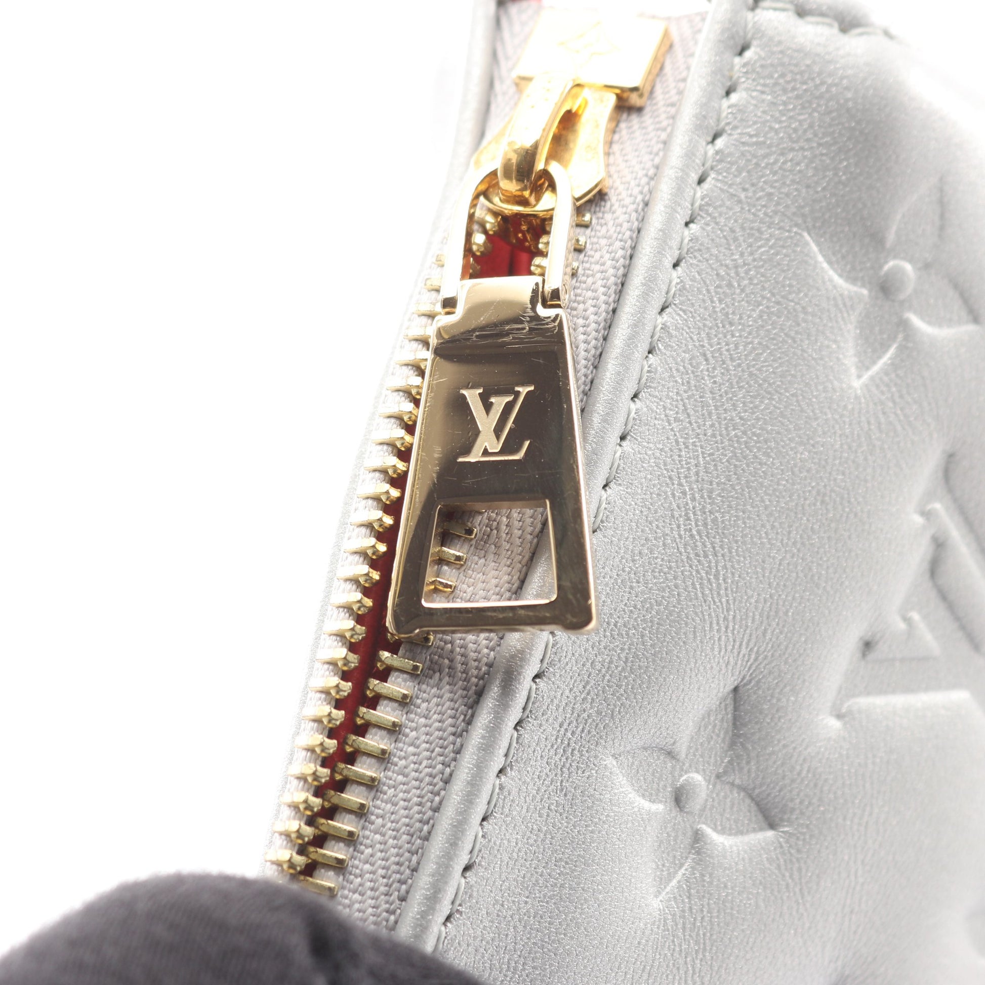 クッサンPM モノグラム チェーンショルダーバッグ レザー シルバー 2WAY ルイヴィトン バッグ LOUIS VUITTON