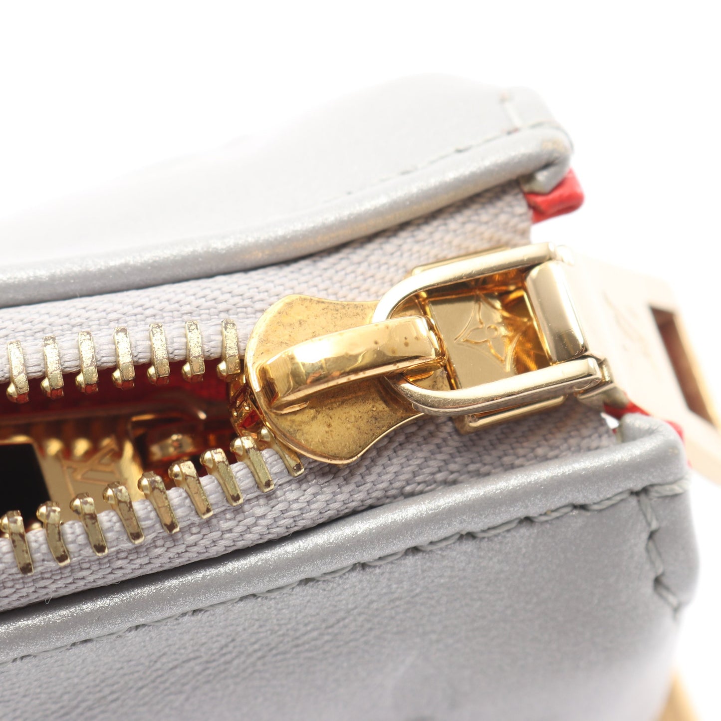 クッサンPM モノグラム チェーンショルダーバッグ レザー シルバー 2WAY ルイヴィトン バッグ LOUIS VUITTON