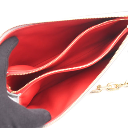 クッサンPM モノグラム チェーンショルダーバッグ レザー シルバー 2WAY ルイヴィトン バッグ LOUIS VUITTON