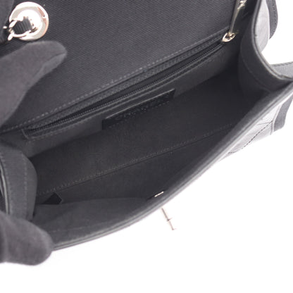 マトラッセ Wチェーンショルダーバッグ レザー ブラック シルバー金具 シャネル バッグ CHANEL