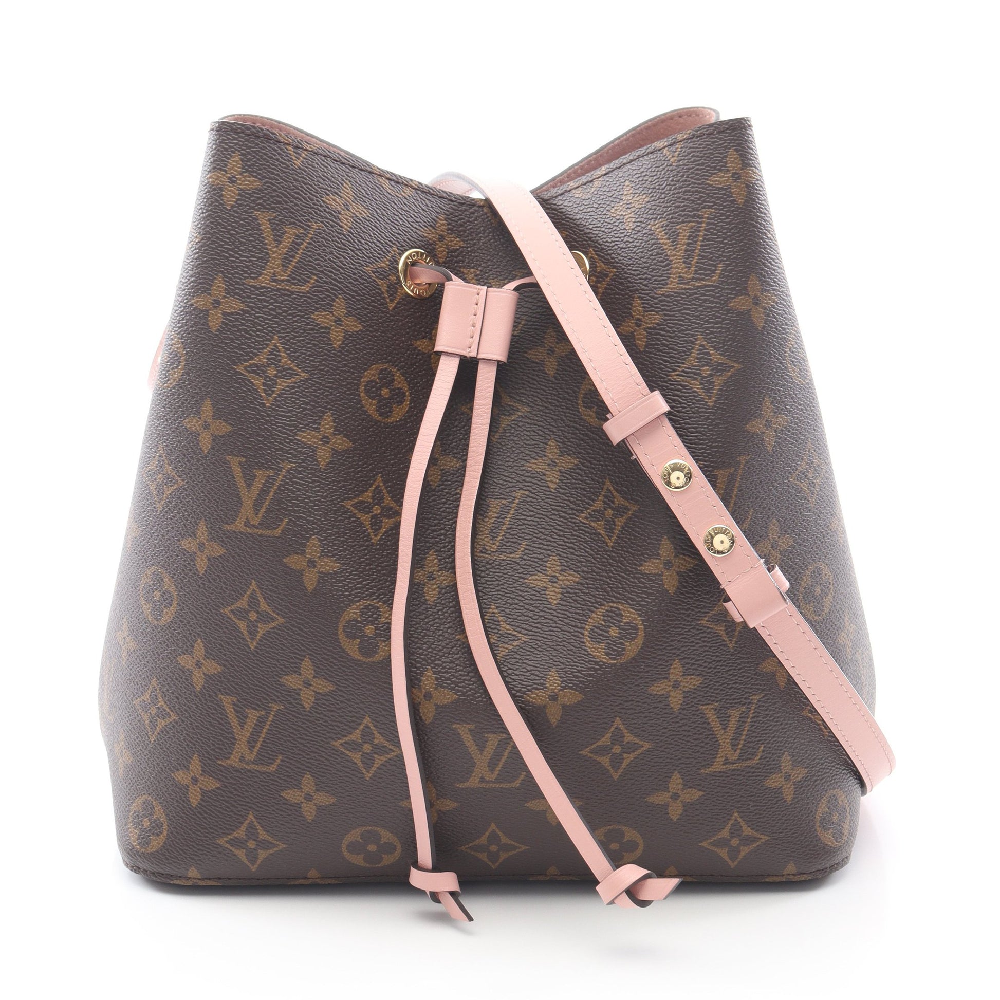ネオノエ モノグラム ローズプードル ショルダーバッグ PVC レザー ブラウン ライトピンク ルイヴィトン バッグ LOUIS VUITTON